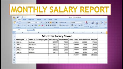 Monthly Salary Report Youtube