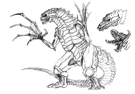 Godzilla 2000 Millennium Concept Art 1999 Creature Feature Creature