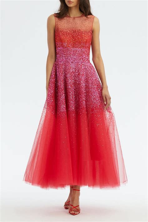 Degrade Sequin Embroidered Tulle Dress Marissa Collections