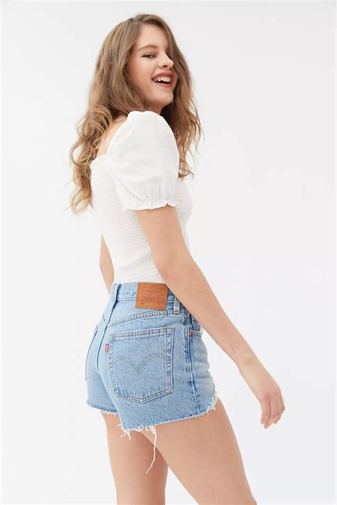 Levis 501 Original Denim Cutoff Short Luxor Light Urban Outfitters