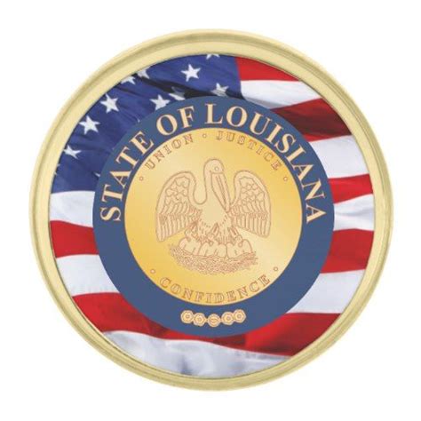 Louisiana Great Seal Lapel Pin Custom Lapel Pins Lapel