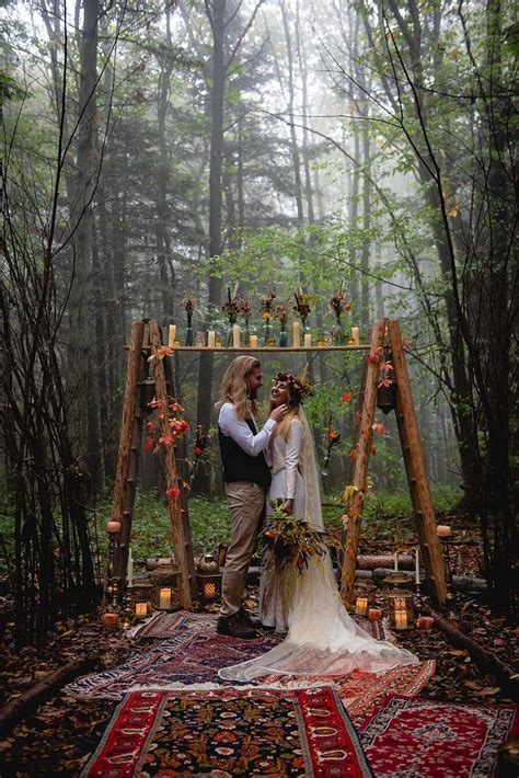 A Beautiful And Misty Bohemian Wedding Shoot In The Woods Artofit