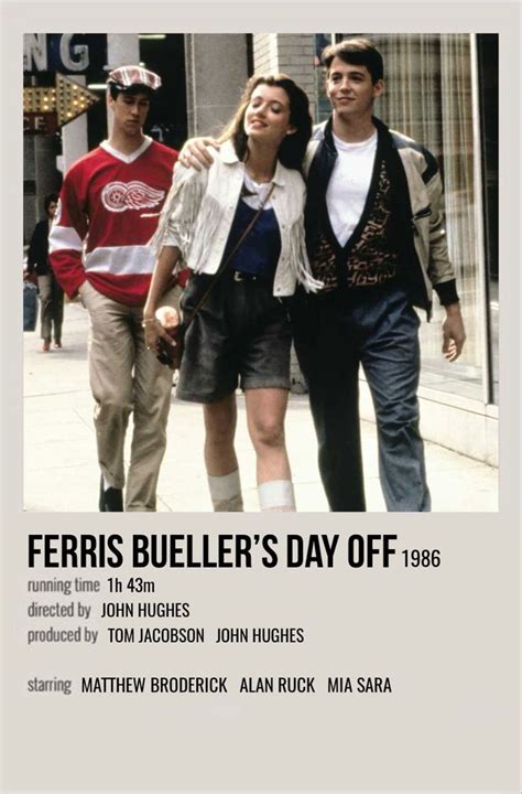 Ferris Buellers Day Off Movie Posters Minimalist Film Posters Minimalist Movie Posters Vintage