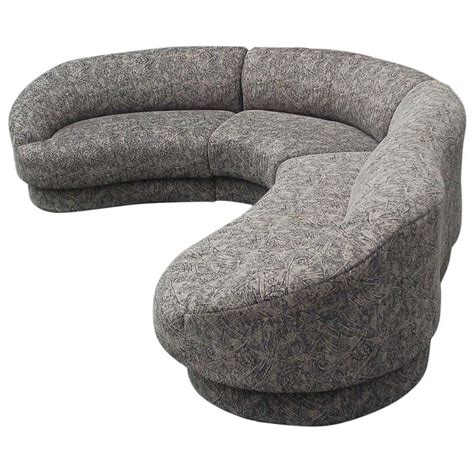 Mid Century Modern Curved Serpentine Sectional Sofa By Vladimir Kagan