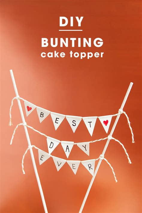 Learn How To Make A Darling And Simple Bunting Cake Topper
