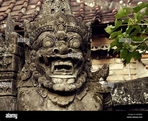 Barong Stone Statue Near The Temple In Bali Indonesia Stock Photo Alamy