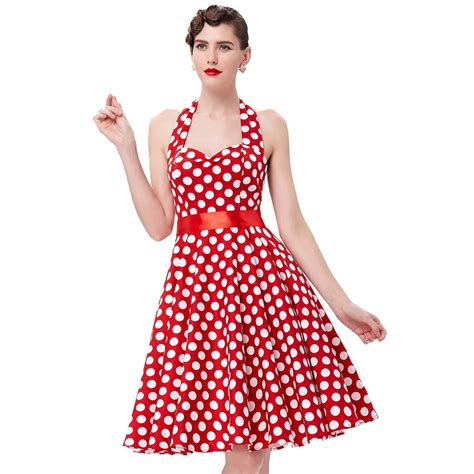 Big Swing Tea Party Dress Sleeveless Polka Dot Print Casual Summer