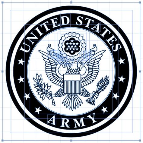 U S Army Emblem Scalable Vector Graphic And Cut Files For Etsy