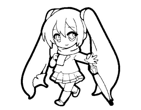 Hatsune Miku Coloring Page Coloring Home