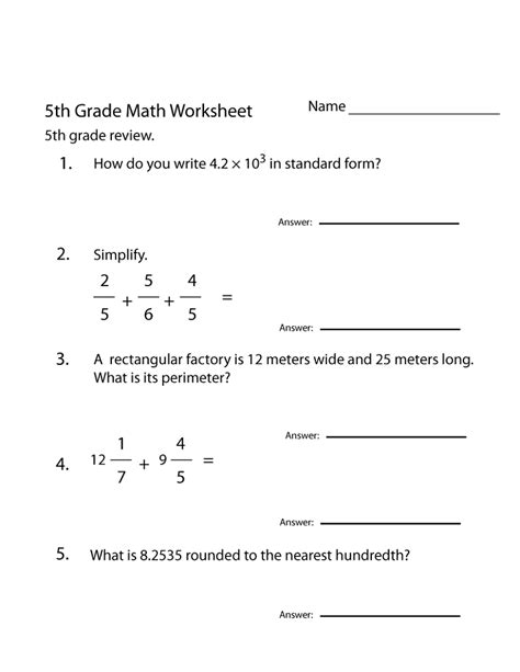 Free Grade 5 Math Worksheets Activity Shelter Free Grade 5 Math