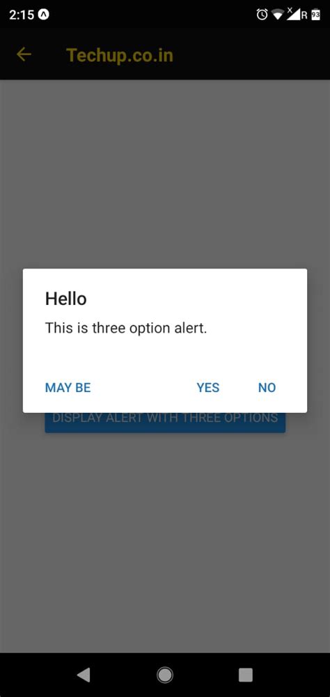 React Native Alert Dialog Box With Multiple Options Button