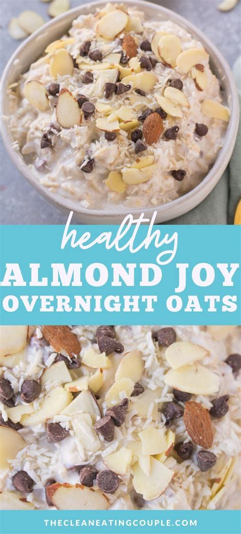 But you can use any oats you like which include, quick oats, rolled you will need some sort of liquid for the oats to soak in. Healthy Almond Joy Overnight Oats | Recipe in 2020 | Low calorie overnight oats, Overnight oats ...