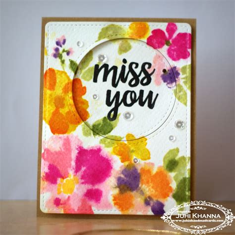 Juhis Handmade Cards Floral Watercolor Card