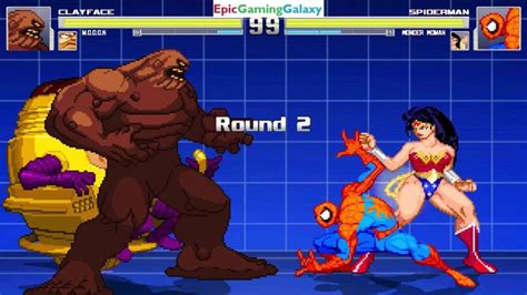 Spider Man And Wonder Woman Vs Modok And Clayface In A Mugen Match Battle Fight This Video