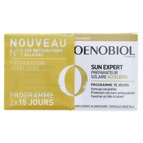 Oenobiol Sun Expert Préparateur Solaire Accélérée 2x15 Capsules