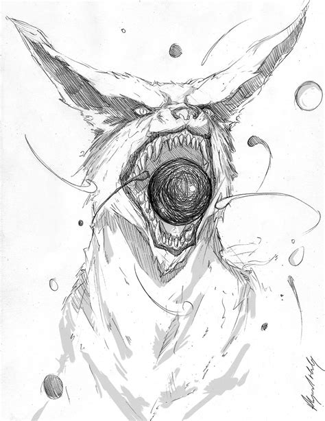 Kurama Bijuu Dama By Abz J Harding On Deviantart Naruto Drawings Naruto Sketch Drawing