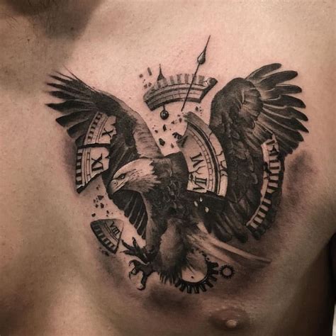 Chronic Ink Tattoo Kchen Realism Tattoo Eagle Cool Chest Tattoos
