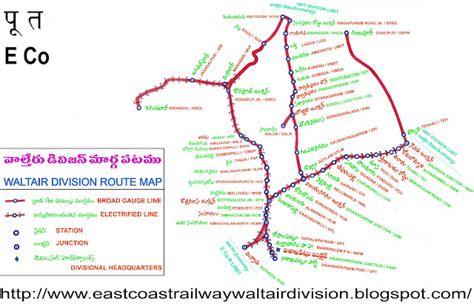 Vijayawada Railway Division Map