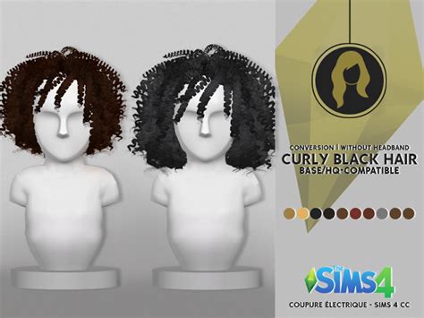 Sims 4 Ccs The Best Curly Black Hair By Coupure Electricque Sims 4