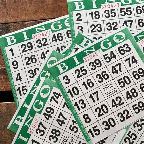 Green Bingo Cards Set Of 20 Bingo Sheets Junk Journal Etsy