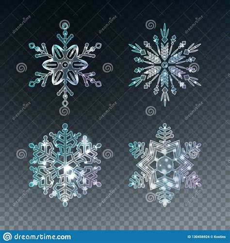 Ice Crystal Snowflakes Stock Vector Illustration Of Frost 130456924
