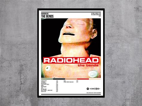 The Bends Album Poster Radiohead Album Cover Poster Wall Art