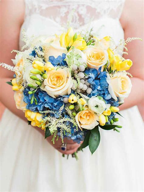Check out these designs for some major something blue inspiration. The Best Blue Wedding Flowers (and 16 Gorgeous Blue Bouquets)