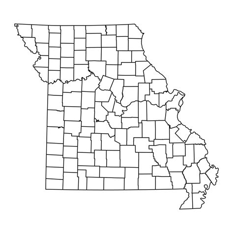 Missouri State Map With Counties Vector Illustration 25450994 Vector