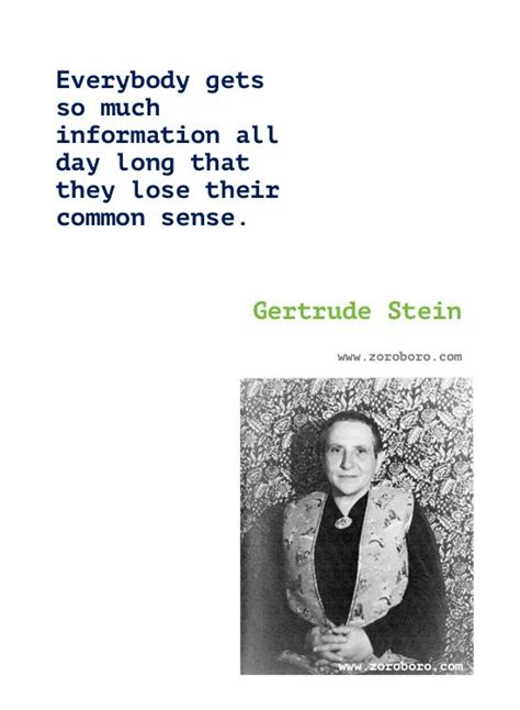 Gertrude Stein Quotes Gertrude Stein Poems Gertrude Stein Work