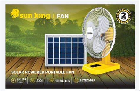 Plasticfibre Sun King Solar Powered Portable Table Fan White And Yellow 20w At Rs 8999 In Madurai