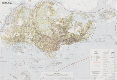 Singapore Topographical Map