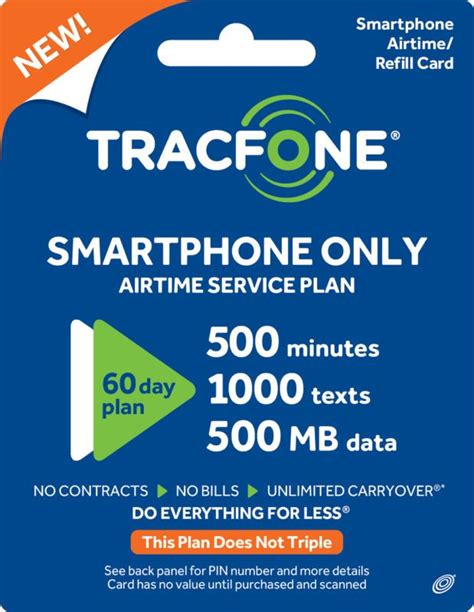 Tracfone Smartphone Only Plan Days Minutes Text Mb