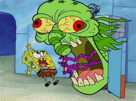 Meme Generator Spongebob Vs Scary Green Monster Face Newfa Stuff