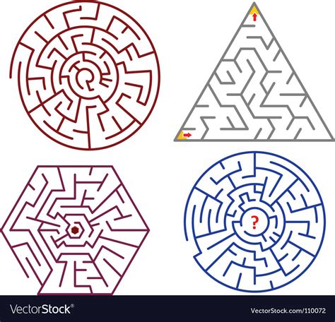 Mazes Collections Royalty Free Vector Image Vectorstock