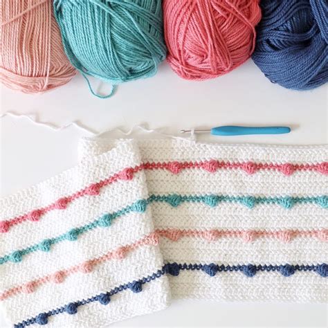 Crochet Bobble Lines Baby Blanket Daisy Farm Crafts