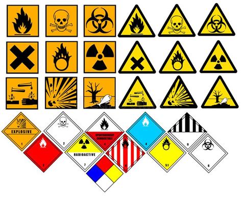 Chemical Symbols 29 Different Chemical Hazard Warning Symbols And