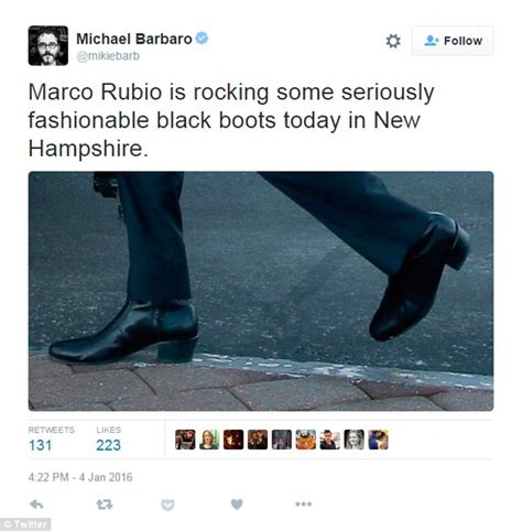 Marco Rubio Wears Some Well Heeled Boots To Campaign In New Hampshire
