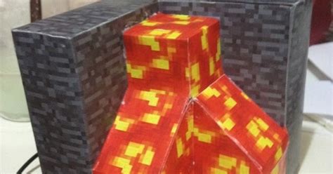 Mini At Least Papercraft Minecraft Xiii Estructura Rocosa Con Lava