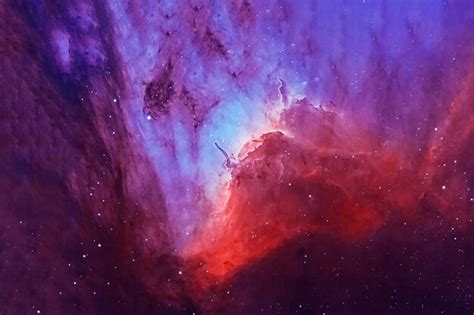 Nebulosa Vermelha Brilhante Com Estrelas Os Elementos Desta Imagem