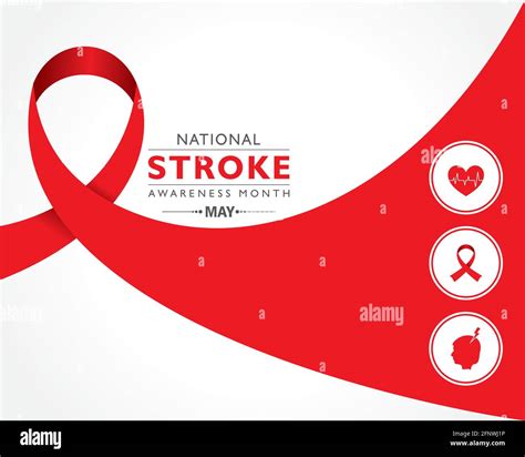 Vector Illustration Of National Stroke Awareness Month Observed In May