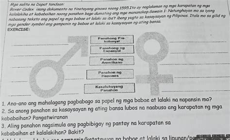 Papel Ng Mga Babae At Lalaki Sa Panahong Pre Kolonyal