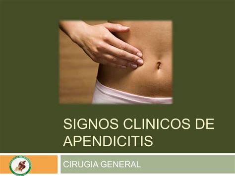 Signos Clínicos En Apendicitis Aguda