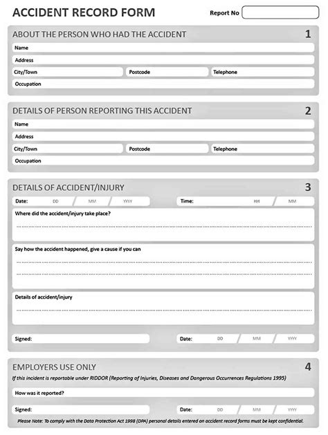 Due to the 2019 changes, the crash data may be significantly impacted. Accident Report Template | will work Template Business