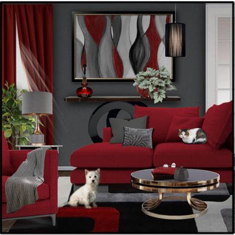 25 Red Grey Living Room By Signaturenails Dstanley On Polyvore