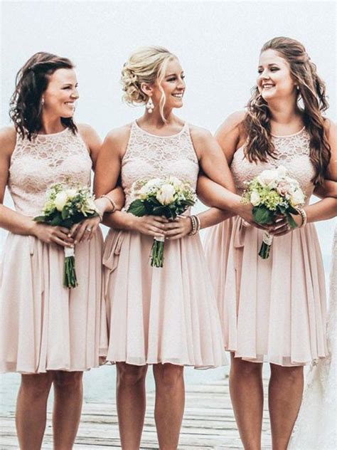 So this is my take on a dress for the maid of honor. Short bridesmaid dress,lace bridesmaid dress,summer beach ...
