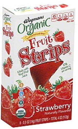 Wegmans Organic Strawberry Fruit Strips 8 Ea Nutrition Information