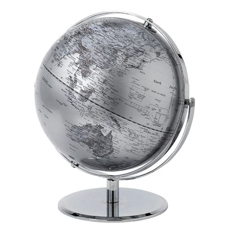 The Globe Collection Silver Globe 30cm New Boxed A25984