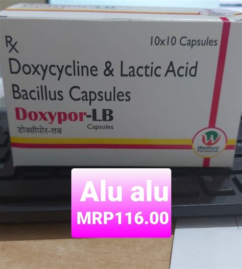 Wellford Doxypor Lb 100mg Doxycycline And Lactic Acid Bacillus Capsules
