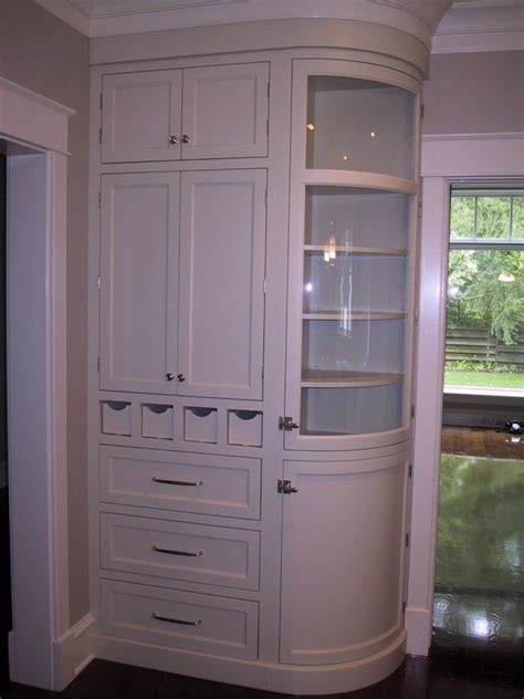 All curved china cabinet glass is quality american made double strength (1/8 inch) clear. Handmade Curved Glass Cabinet by Woodworking Unlimited Inc ...