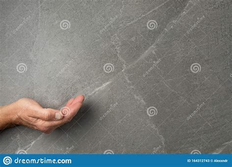 Elder Male Hand Keeping Empty Cupped Palm Stock Image Image Of Empty
